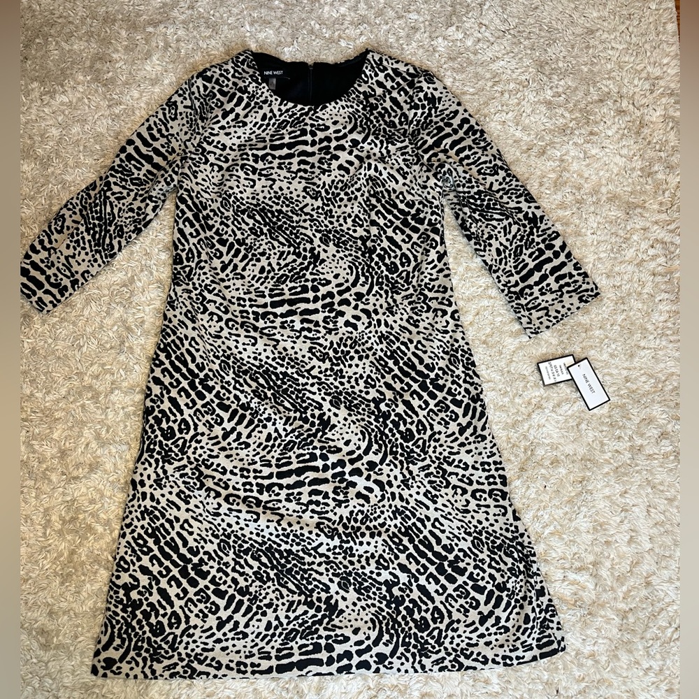 Nine West leopard dress size 10 new with tags